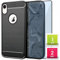 [HelloCase] Hülle für IPHONE XR - Handyhülle Carbon Back Case - Robuster Schutz, Schlankes Design, Stilvolle Carbon-Design, Präzise Ausschnitte + Gehärtetes Glas 2.5D 9H