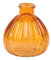 Artyfêtes Générique - Vase Verre RAINURÉ Flora 8X9CM 210ML Orange