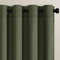 Topfinel Leinen Gardinen Wohnzimmer Gardinen Halbtransparent Voile Vorhänge mit Ösen Hell Vorhang Oliv-grün 140x220cm Gardinen Schlaufenschal 2er Set
