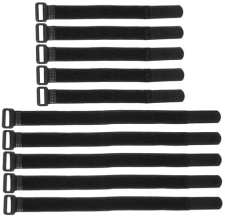 TOBBOMEY 10 Stück Verstellbare Nylon Radstabilisierungsriemen für Fahrradträger Tragbare Zubehörteile für Transport und Aufbewahrung