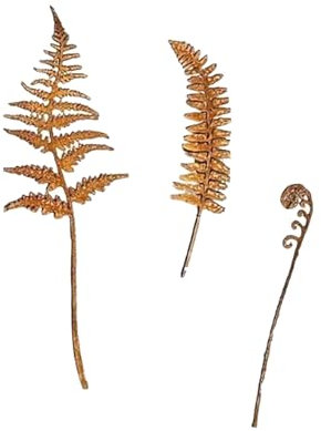 LLINthy Rusty Stake Farne Blätter Statue Baum Mit Realistischen Verrosteten Blättern Für Haus Und Garten Parterre Verbesserung Yard Decore Für Naturliebhaber