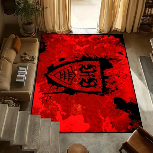 yyxsgdmw Coole Fußmatte Anti-Rutsch Küche V-VfB-S Schlafzimmer Handgemachte S-Stuttgartes-S Tufted Teppich Teppich Wohnzimmer Sport Eingang Dekoration Q6802 140×200Cm