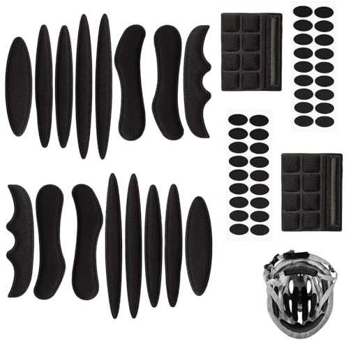 2 Set Helmet Padding Kits, Universal Bicycle Helmet Replacement Foam Inserts Padding, Bicycle Motorcycle Accessories (Black)
