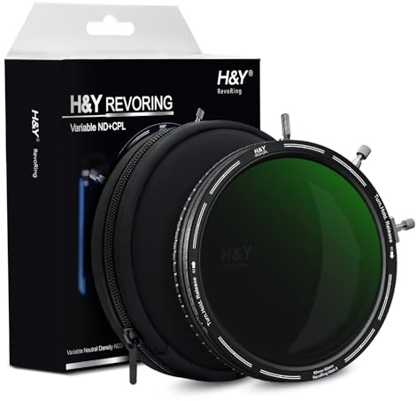 H&Y Filtro ND Variable y polarizador CPL RevoRing MKⅡ en 82, 86, 92y 95 mm, Filtro de Lente 3 en 1 VND (ND3-1000) con Anillo Adaptador Ajustable y nanorrevestimiento de 25 mm