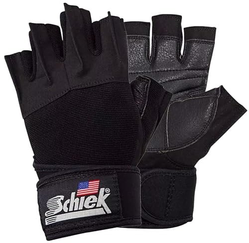 Schiek Sports 540 Platinum Gewichtheberhandschuhe für Damen und Herren, rutschfeste Handgelenkbandagen