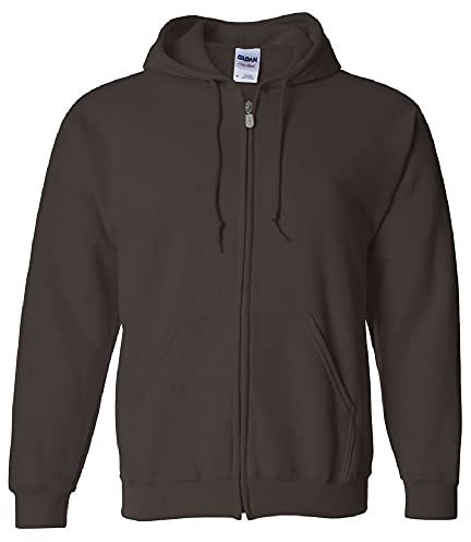Gildan Men's Fleece Zip Hooded Sweatshirt, Style G18600 Hooded Sweatshirt (pack of 1)