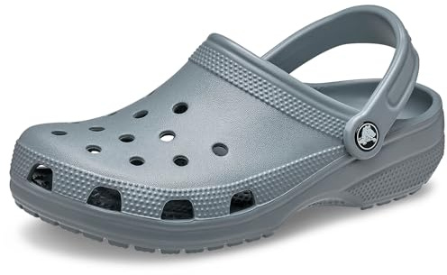 Crocs Classic Unisex Adults T-Bar Pumps, Grey (Concrete), 10 UK