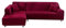 ele ELEOPTION Sofa Überwürfe elastische Stretch Sofa Bezug 2er Set 3 Sitzer für L Form Sofa inkl. 2 Stücke Kissenbezug (Weinrot)