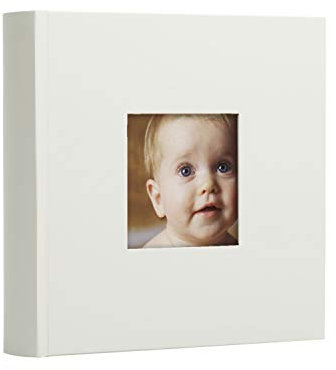 Pearhead Baby Photo Album, Keepsake Book for New and Expecting Parents, Gender-Neutral Baby Accessory, Ideal Gift for Baby Shower, Holds 200 Pictures, Ivory