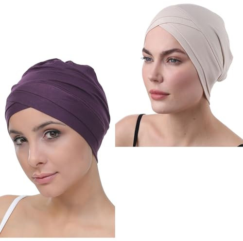 Deresina W-Mütze aus Bambus-Gewebe für Chemotherapie., Maulbeere - Kirsche, One size