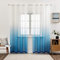 MIULEE Gardinen Transparent Vorhänge Farbverlauf Voile Sheer 2er Set Vorhang mit Ösen Dekoschal Fensterschal für Schlafzimmer und Wohnzimmer 215 cm x 140 cm(H x B) Weiß Dunkelblau