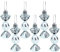 Christmas Concepts® Packung mit 6-8cm Mini-Kugeln in süßer Form – Glänzend & Glitzerverziert – Christbaumschmuck (Eisblau)