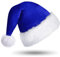 CITÉTOILE Blau Weihnachtsmütze, Deluxe Nikolausmütze aus Velours für Erwachsene mit Komfort Soft Liner, Dicke Plüschkrempe Weihnachtsmütze für Männer Frauen, Kostüm Weihnachtskostüm Party Dekoration
