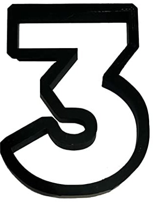 Ausstechform mit 3 Blockzahlen mit leicht zu drückendem Design (8,9 cm)