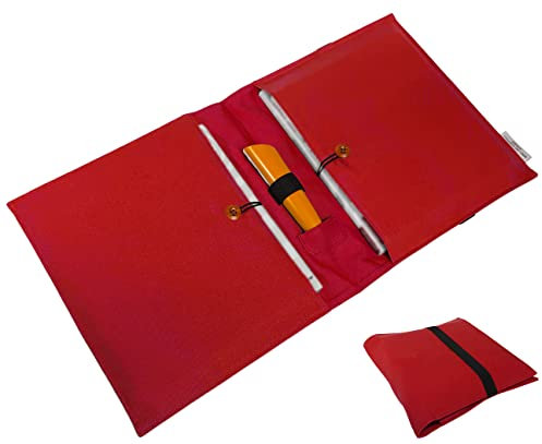 Tiptoi Tasche - Aufbewahrung für Stift und bis zu 4 Bücher - 100% Baumwolle - Ideal als Starterset - Hülle Aufbewahrung für Unterwegs - Zubehör (ROT)