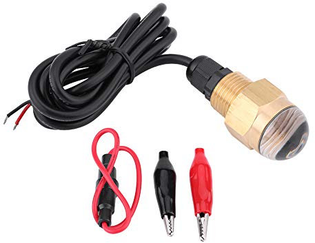 Tomotato Ablassschraube für Boote, Marineboot, 12 V, Messing, Glas, Blau, U-Boot Lampe, IP68, wasserdicht, Unterwasserbeleuchtung, Ablassschraube, 1/2 Zoll NPT