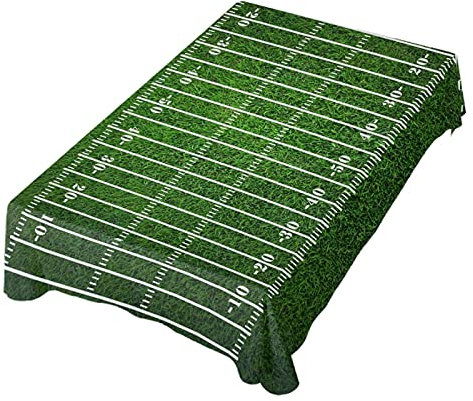 215 American-Football-Feld Tischdecke Dunkelgrün Grunge Abwaschbar Rechteckig 137 x 183 cm Grüne Sportliche Tischdecke Für Karneval, Garten, Outdoor Events, Casual Dining, Sports Themed