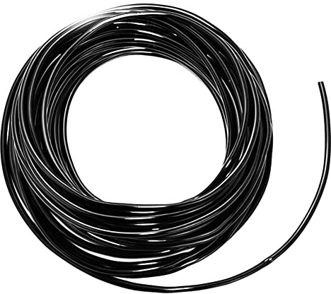 Micro Irrigation Pipe Tube Hose 4 mm (ID) / 6 mm (OD) for Micro Drip Garden Irrigation System (Black, 20 metres / 65 ft)