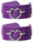 Eigso Punk Leder Manschettenarmbänder für Herren Damen Pink Gothic Emo Armband mit verstellbarer Schnalle für Rock Konzert