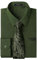 HISDERN Men's Green Shirts Long Sleeve Smart Formal Plain Dress Shirt and Tie Set Business Casual Wedding Regular Fit L