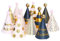 Wambere 12 Stück Partyhüte zum Geburtstag mit Pompons,Partyhüte Party Kegel Hüte,Geburtstag Kegel Hüte Party Supplies Hütchen Geburtstagshut für Kinder Festival Baby Shower,Mischfarbe
