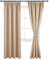 DWCN Vorhang Blickdicht mit Kräuselband Verdunkelungsgardinen 2 Stücke Wärmeisolierend Thermovorhang für Schlafzimmer Wohnzimmer, Beige, 228x228cm (Höhe x Breite)