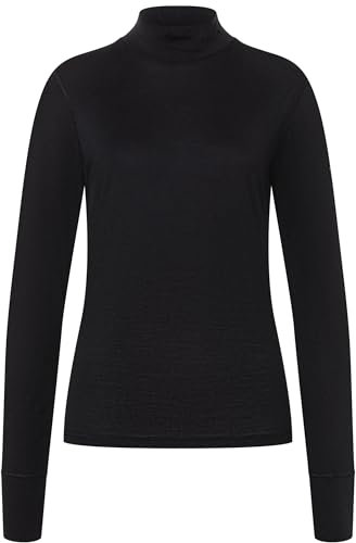 super.natural W TUNDRA175 TURTLENECK Merino Longsleeve Damen - Damen Langarmshirt aus Merino-Polyester-Mix, Wärmendes & geruchsabweisendes Funktionsshirt