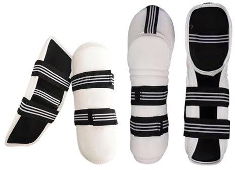 Équipement de Protection Taekwondo Guard, Eva Inner, Protection épaissie Rembourrée pour Sparring, Karaté Unisexe Adulte Enfants MMA, Protège-Jambes et Bras S