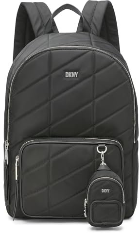 DKNY Damen R34keb11 Rucksack, schwarz/Silber