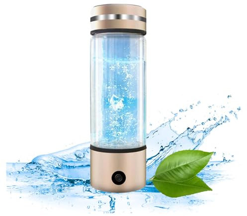 Bewinner Hydrogen Water Bottle, 300 Ml Wasserstoffreiche Flasche, Wiederaufladbarer Wasserstoff-Wassergenerator, Wasserstoff Wasser Ionisator, Wasserglas Gesundheitsbecher