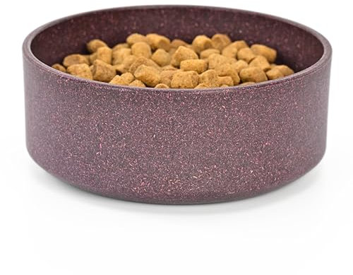Eha Earth-Friendly Greenpaw Pet Bowls for Dogs&Cats|Dog Bowl Set|1200 Ml|Pet Bowl Made with Rice Husk&Bamboo Fibers|Dog Food Bowl|Anti-Skid|Set of 1|Purple