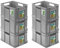 PAFEN 6x Euro Stapelbox 16l - 35 x 27 x 21 cm – Eco Aufbewahrungsbehälter Euro-box Stapelkasten Transport Eurobehälter aus PP, Stone Grey