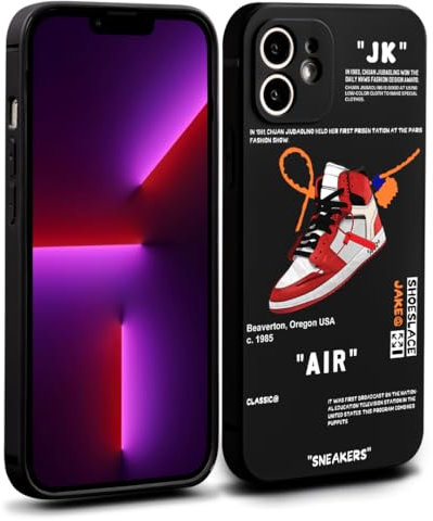 jinpaitao Cool Sports Phone Case for iPhone 12 Case for Boys Men Shockproof Designer Cases Basketball Sneaker Street Aesthetic Compatible with iPhone 12