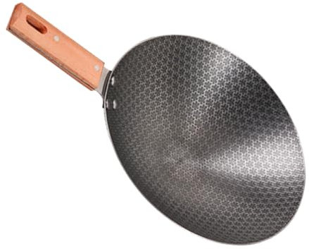 Milisten Petite Poêle Wok Avec Poignée Wok Antiadhésif Pour Cuisine Et Grillade Plein Air Ustensile De Cuisine Pratique Pour Friture Et