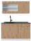 Vicco Singleküche R-Line, Küchenzeile Single, Artisan Eiche/Weiß, 140 cm, AP Anthrazit