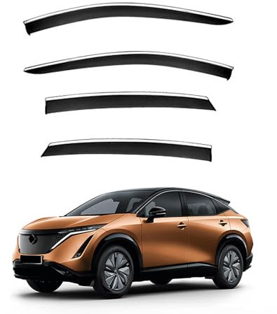 Deflectores para Nissan Ariya MK1-FE0 2022-2024,Ventana Lateral Coche Visera Ventilación Sol Lluvia Deflector Protector Toldos Cortavientos ventanilla Coche