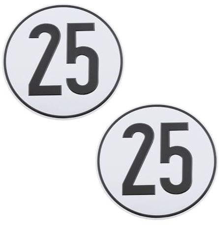 OTOTEC Lot de 2 panneaux de signalisation 25 vitesses en aluminium pour remorques, tracteurs, voitures vintage, 200 x 200 mm