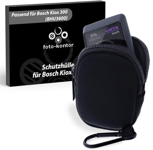 foto-kontor Schutzhülle für Bosch Kiox 300 Schutztasche für E-Bike Display stoßfest Ebike Zubehör Elektrofahrrad Accessoire Tasche wasserabweisend Abdeckung Hülle Schwarz