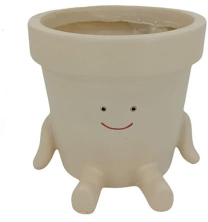 Mecerypt Funny Plant Pot Face Flower Pot for Indoor Outdoor Plants Cute Decorative B
