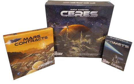 Generisch Ceres Brettspiel - Hauptspiel mit Mars Contracts und Comets Erweiterungen, Science-Fiction Worker Placement Brettspiel