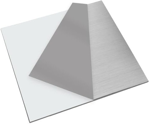 KANABI 2PCS 304 Placa de acero inoxidable 15cm x 15cm, Espesor 1mm, 304 Cuadrado Láminas de acero inoxidable para DIY modelo de artesanía bricolaje repara el corte de perforación de agujeros
