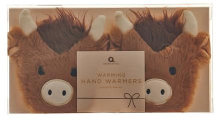 Hand Warmers Novelty Highland Cow Gel Pack Reusable Instant Heat Pads (Set of 2)