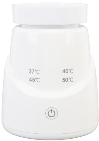 Portable Bottle Warmer, Rechargeable Travel Bottle Warmer, Fast Heating Milk Warmer with 4 Adapters & Temperature Control, Cordless Baby Bottle Warmer for Breastmilk or Formula