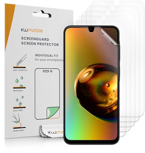 kwmobile 6X Displayschutzfolie kompatibel mit Samsung Galaxy A26 5G Folie - klare Schutzfolien Set in transparent
