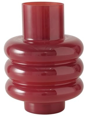 Boltze Vase Ribbo, rot, Höhe 24cm, 2057818