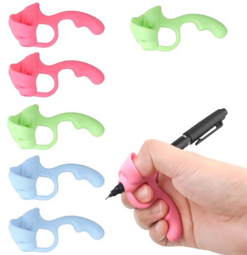 ZKGYUS Stiftehalter Kinder, Stifthalter Kinder Hilfe, 6 Stück Schreibhilfe für Stift Kinder, Stiftehalter Lernhilfe Griff Schreiben Lernstift Bleistift Griffe Kinder Stifthalter