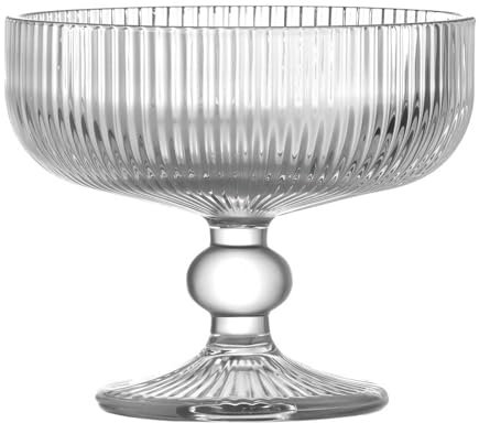 TOLASTO Dessertgläser Glas Eisbecher 6er Set, 320 ml, Dessertschale Groß Dessertschalen Eisschalen Glas mit Fuß - für Tiramisu, Panna Cotta, Eis, Pudding, Joghurt-Müsli, und Schichtdesserts