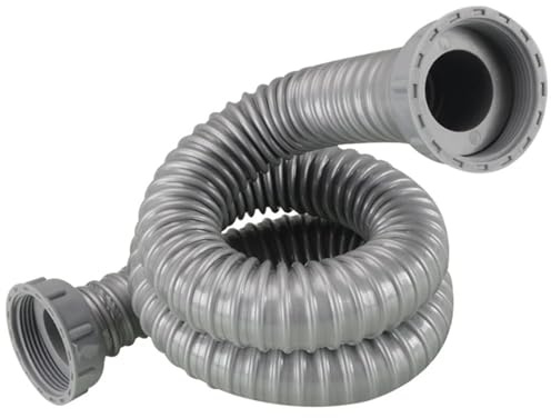 PULaif Rallonge de Tuyau d'évacuation, Évier de Cuisine à Double tête sous Le Tuyau d'eau, lavabo à Vaisselle, évier à Double vis, raccord de Tuyau d'évacuation, raccord d'extension de Tuyau(58 60cm)