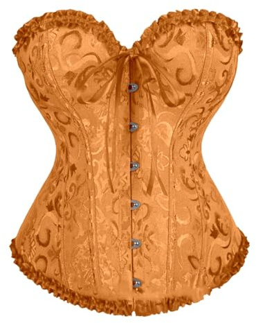 Genérico Corset Top Mujer Push Up Bustier Corset Top para Mujeres Steam Punk Brocado Encaje Corsé Talla Grande Corpiño Medieval Fajas Bustier Gótico Corsé para Halloween Carnival Navidad Party