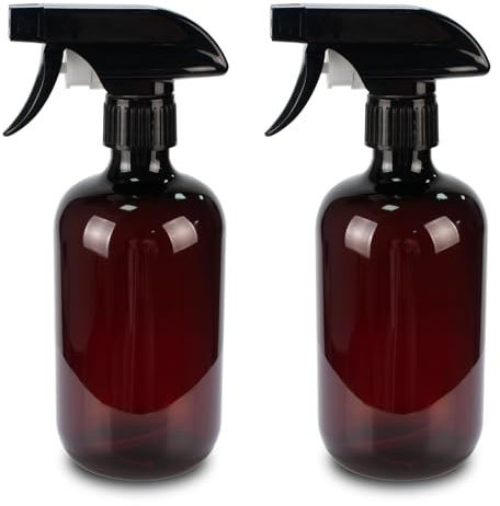 2 botellas de spray para el cabello, 500 ml, botellas de spray para plantas, atomizador para rellenar, botella pulverizadora de agua, pulverizador para plantas para el hogar y el jardín (marrón)